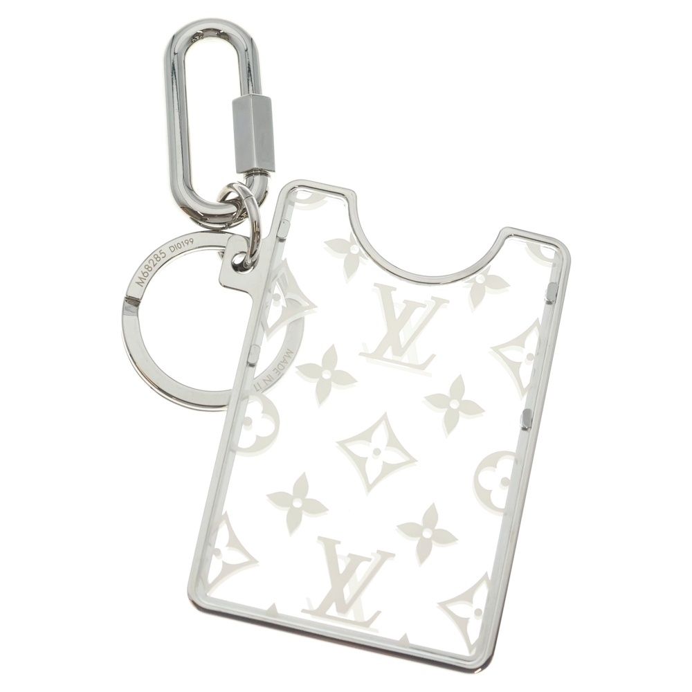 Louis Vuitton Porte Cles Rythme ID Card Case Clear Silver Bag Charm Key Holder — view 2