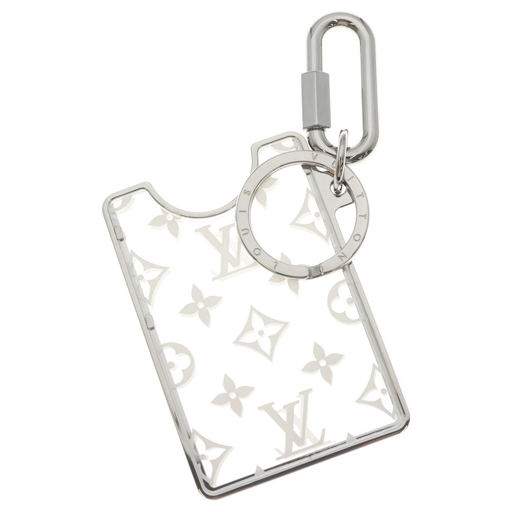 Louis Vuitton Porte Cles Rythme ID Card Case Clear Silver Bag Charm Key Holder