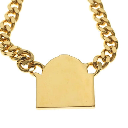 Chanel Rue Cambon Logo Chain Necklace Gold — view 5
