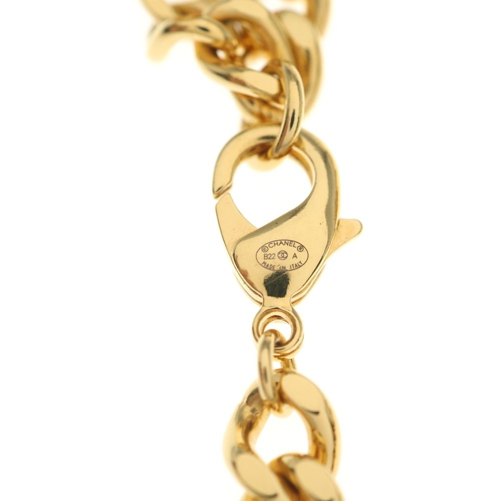 Chanel Rue Cambon Logo Chain Necklace Gold — view 4