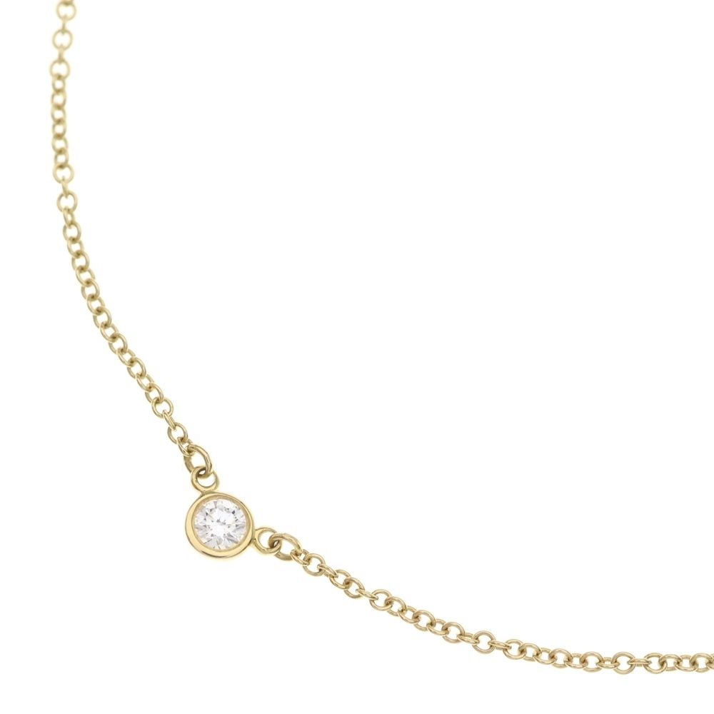 Tiffany & Co by the Yard Diamond Necklace Pendant Chain Gold