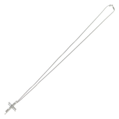 Harry Winston Traffic Cross Pendant Diamond Necklace Silver — view 2