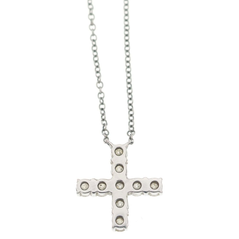 Harry Winston Mini Cross Diamond Pendant Pedpremcrmc Silver — view 5
