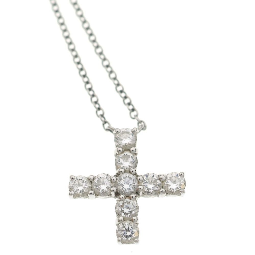 Harry Winston Mini Cross Diamond Pendant Pedpremcrmc Silver — view 3