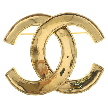 Chanel CC Logo Brooch Pin Badge Gold