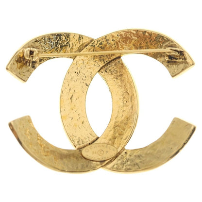 Chanel CC Logo Brooch Pin Badge Gold — view 2