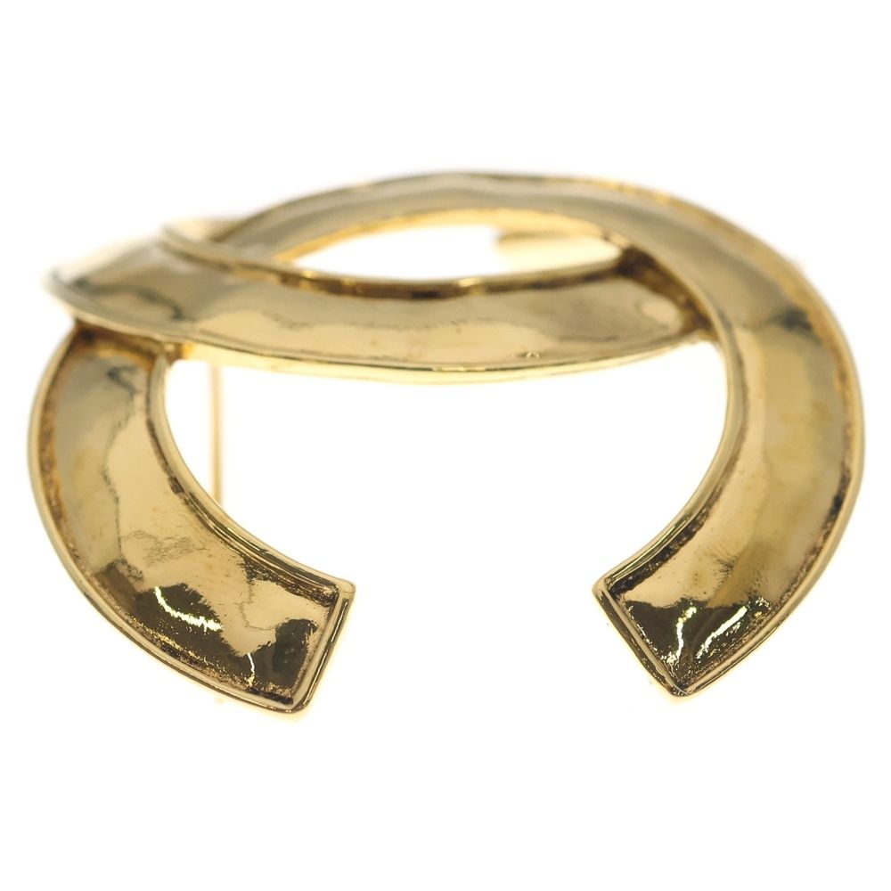 Chanel CC Logo Brooch Pin Badge Gold — view 4