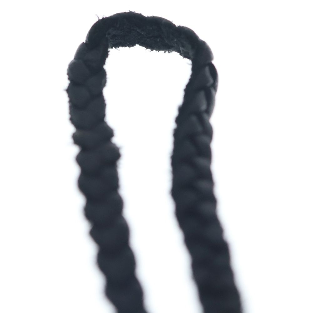 Chrome Hearts Leather Braid Scroll Necklace Black Silver — view 3