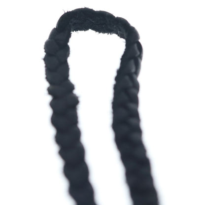 Chrome Hearts Leather Braid Scroll Necklace Black Silver — view 3