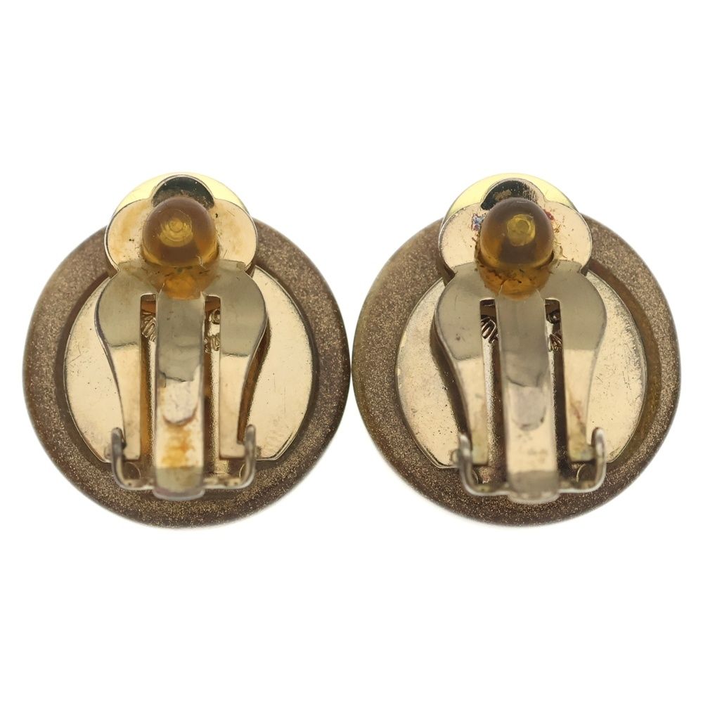 Chanel Clover Logo Earrings Gold — view 2