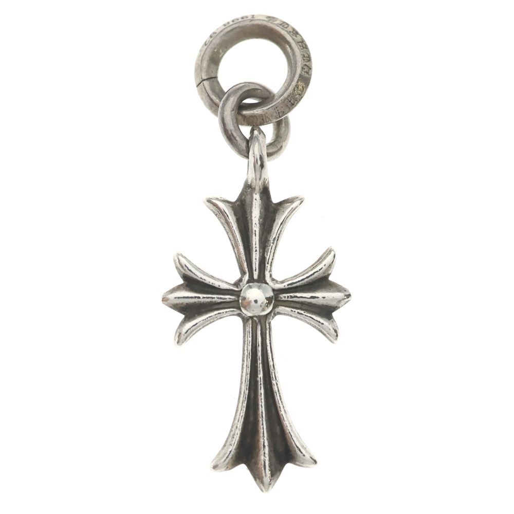 Chrome Hearts Tiny CH Cross Charm Necklace Top Silver — view 2