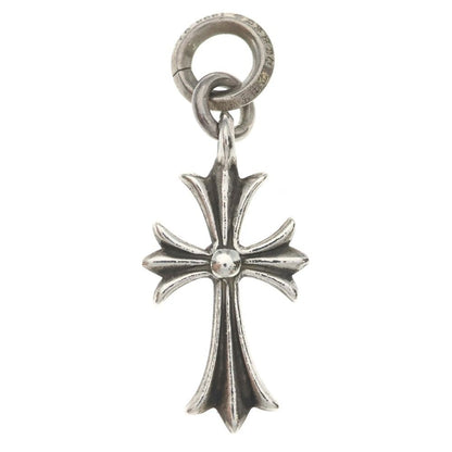 Chrome Hearts Tiny CH Cross Charm Necklace Top Silver — view 2
