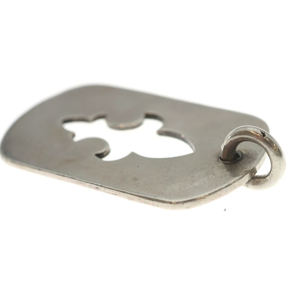 Chrome Hearts D Tag Lrg CO Crs Cutout Flange Dog Tag Necklace Top Silver — view 6