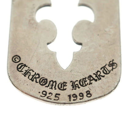 Chrome Hearts D Tag Lrg CO Crs Cutout Flange Dog Tag Necklace Top Silver — view 5