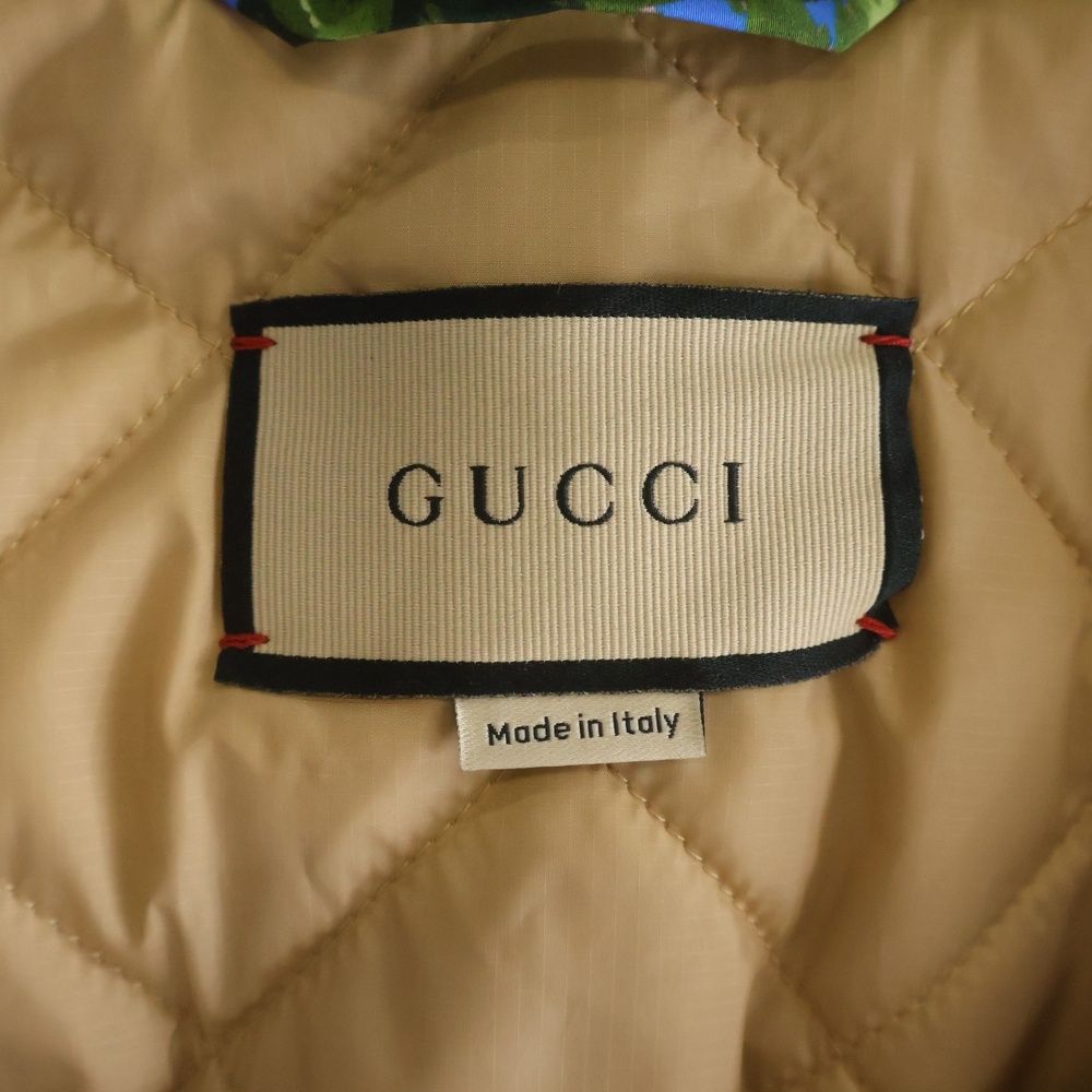 Gucci From Los Angeles Print Nylon Jacket Los All Over Pattern Blue — view 6