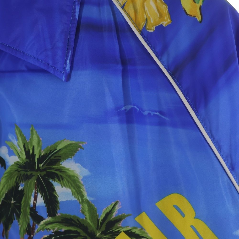 Gucci From Los Angeles Print Nylon Jacket Los All Over Pattern Blue — view 4