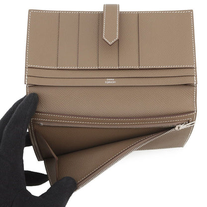 Hermes Wallet Bearn Souffle Etoupe Silver Epsom — view 6