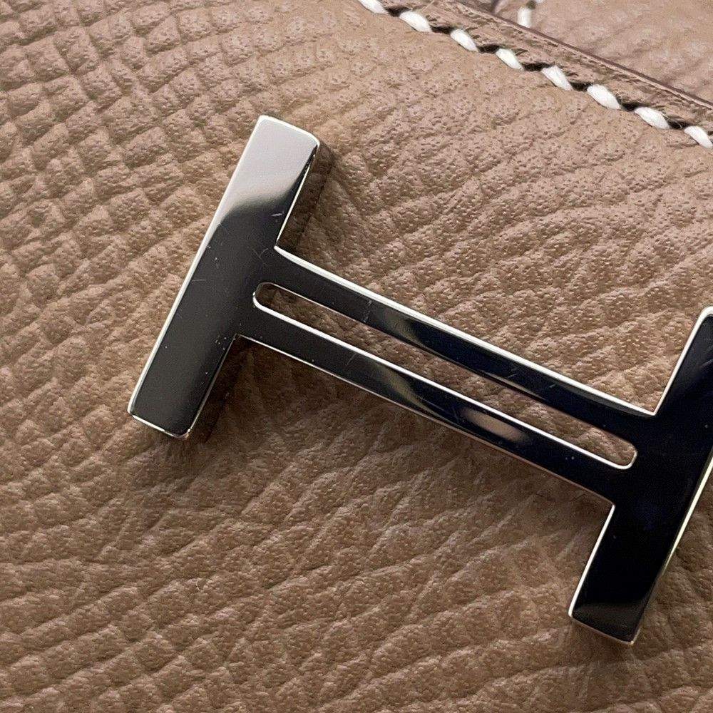 Hermes Wallet Bearn Souffle Etoupe Silver Epsom — view 8