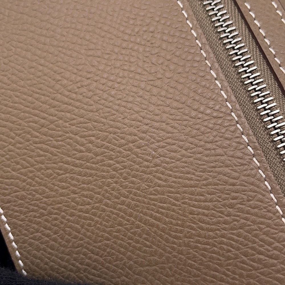 Hermes Wallet Bearn Souffle Etoupe Silver Epsom — view 7
