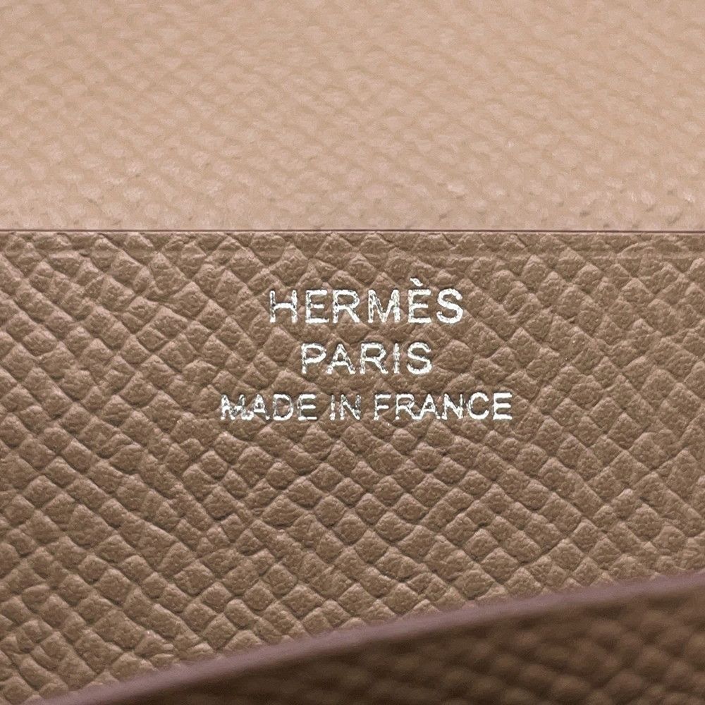 Hermes Wallet Bearn Souffle Etoupe Silver Epsom — view 9