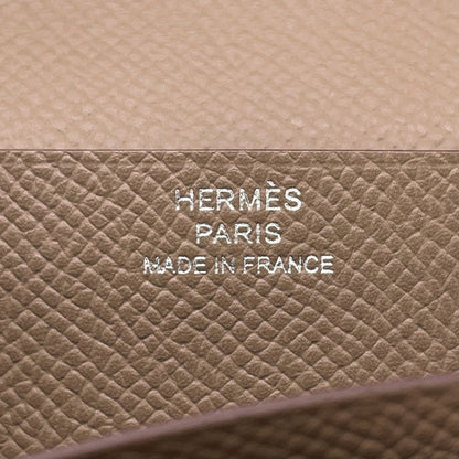 Hermes Wallet Bearn Souffle Etoupe Silver Epsom — view 9