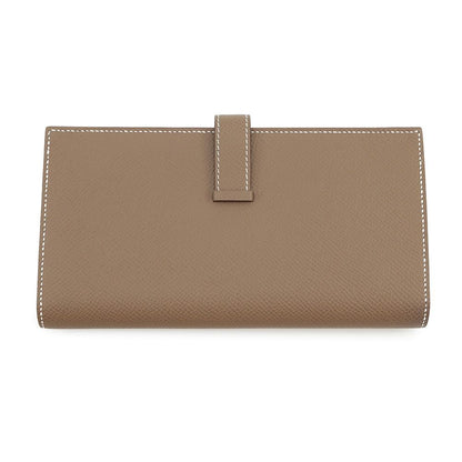 Hermes Wallet Bearn Souffle Etoupe Silver Epsom — view 3