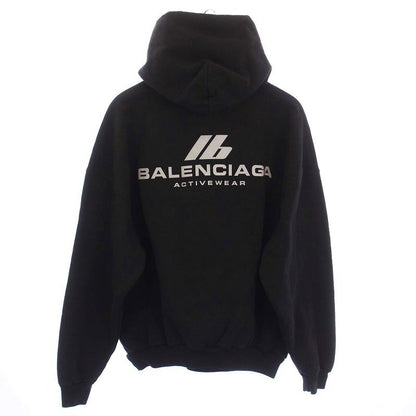 Balenciaga Large Fit Hoodie Pullover Sweatshirt Long Sleeve Logo 1 S Black