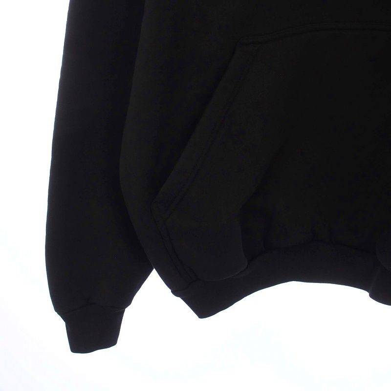 Balenciaga Large Fit Hoodie Pullover Sweatshirt Long Sleeve Logo 1 S Black — view 6