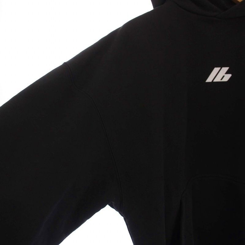 Balenciaga Large Fit Hoodie Pullover Sweatshirt Long Sleeve Logo 1 S Black — view 5