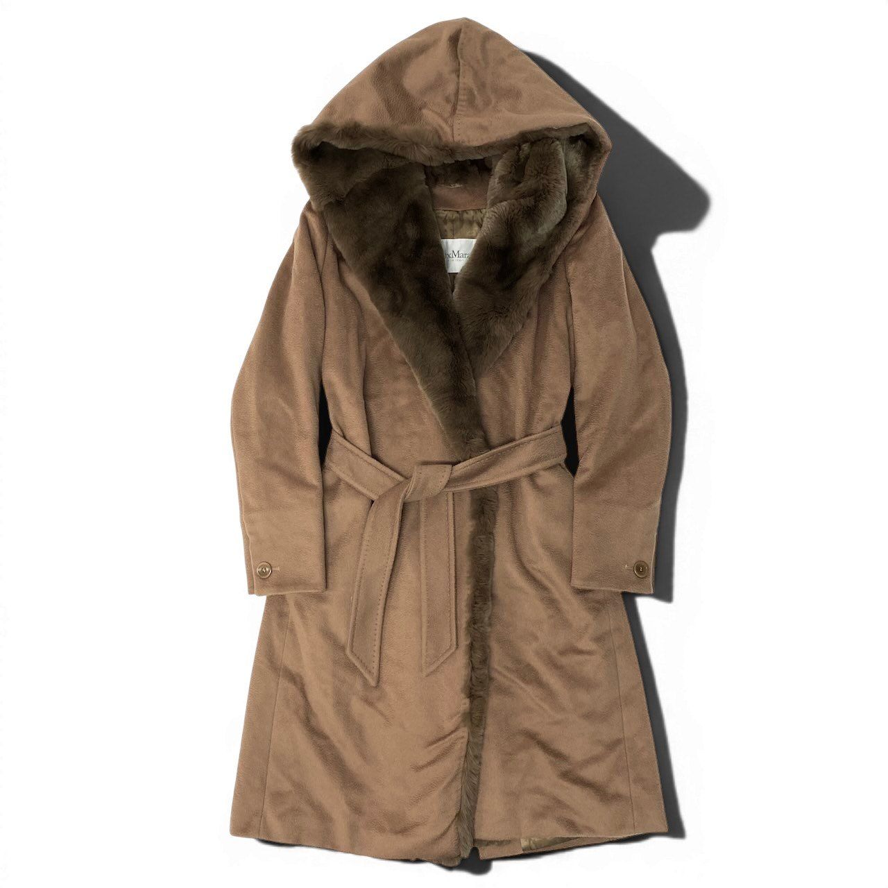 Max Mara Alpaca Coat Jacket 36 Brown Fur — view 2