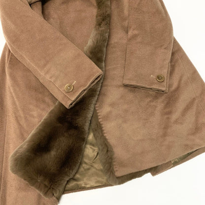 Max Mara Alpaca Coat Jacket 36 Brown Fur — view 5