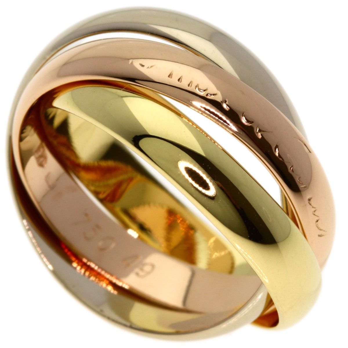 Cartier Trinity 49 Ring 18k Yellow Gold 18k Pink White
