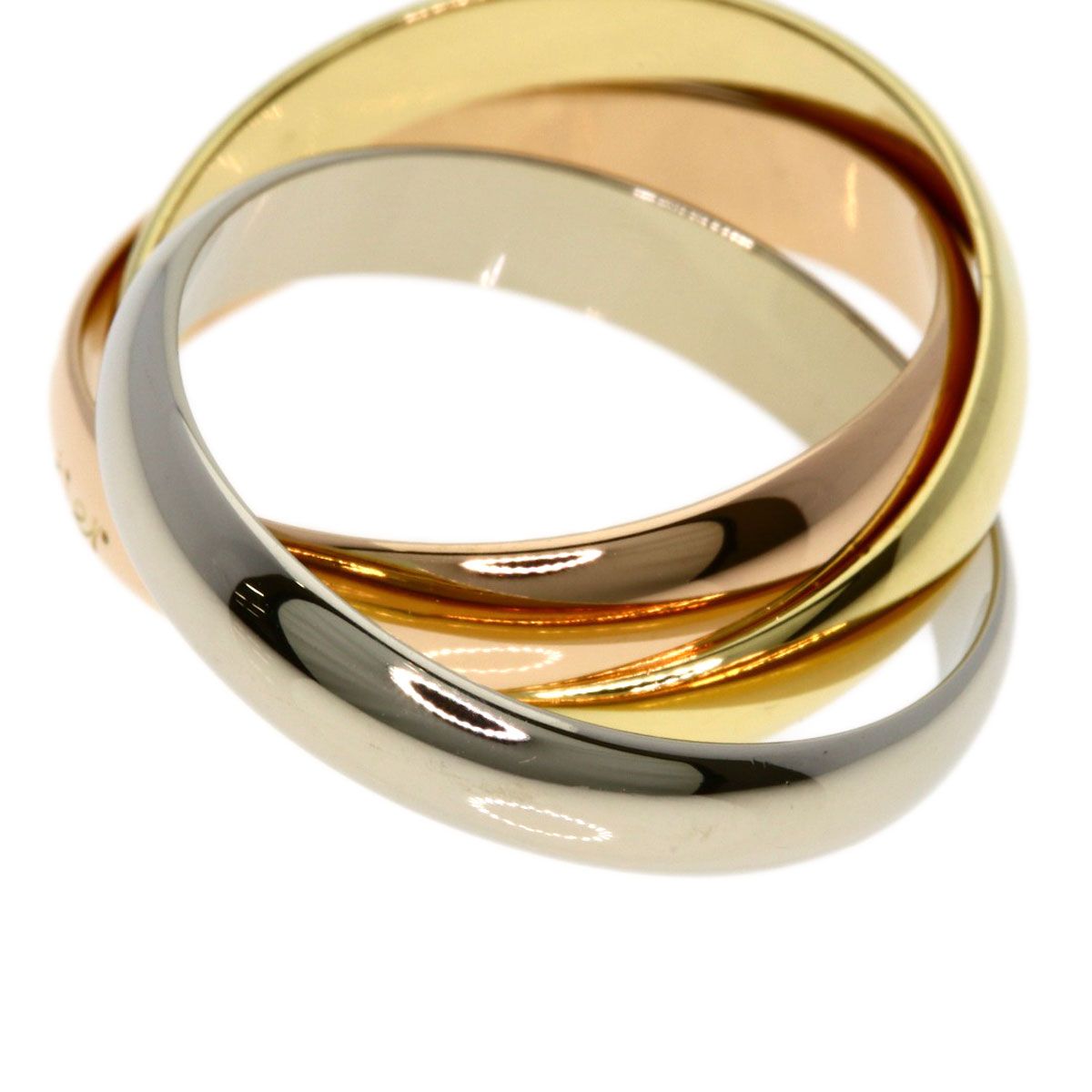 Cartier Trinity 50 Ring 18k Yellow Gold 18k Pink White — view 5