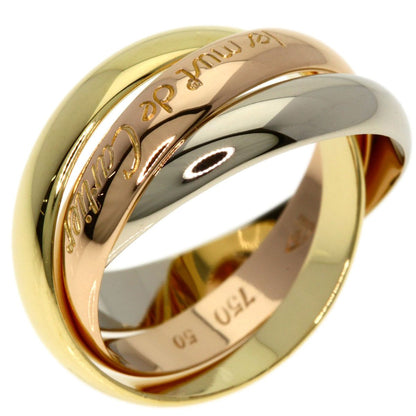 Cartier Trinity 50 Ring 18k Yellow Gold 18k Pink White — view 2