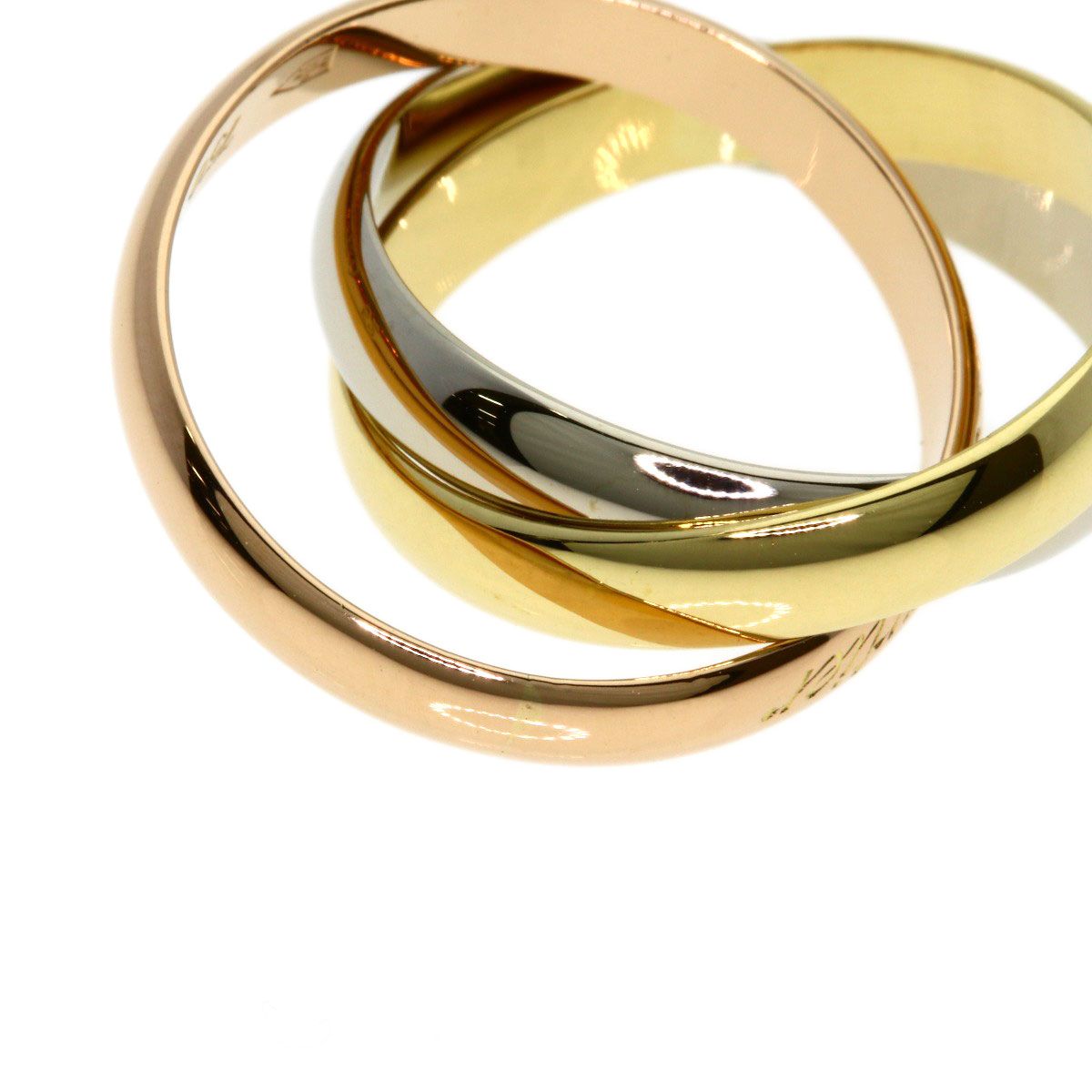 Cartier Trinity 52 Ring 18k Yellow Gold 18k Pink White — view 5