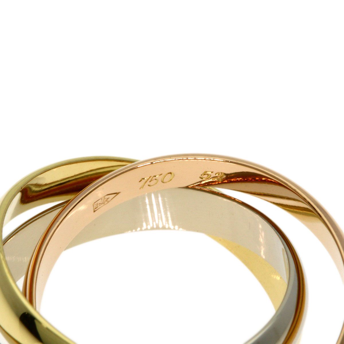 Cartier Trinity 52 Ring 18k Yellow Gold 18k Pink White — view 6