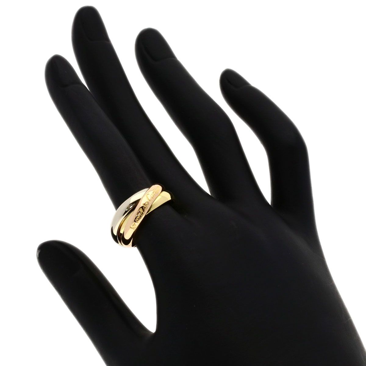 Cartier Trinity 52 Ring 18k Yellow Gold 18k Pink White — view 4
