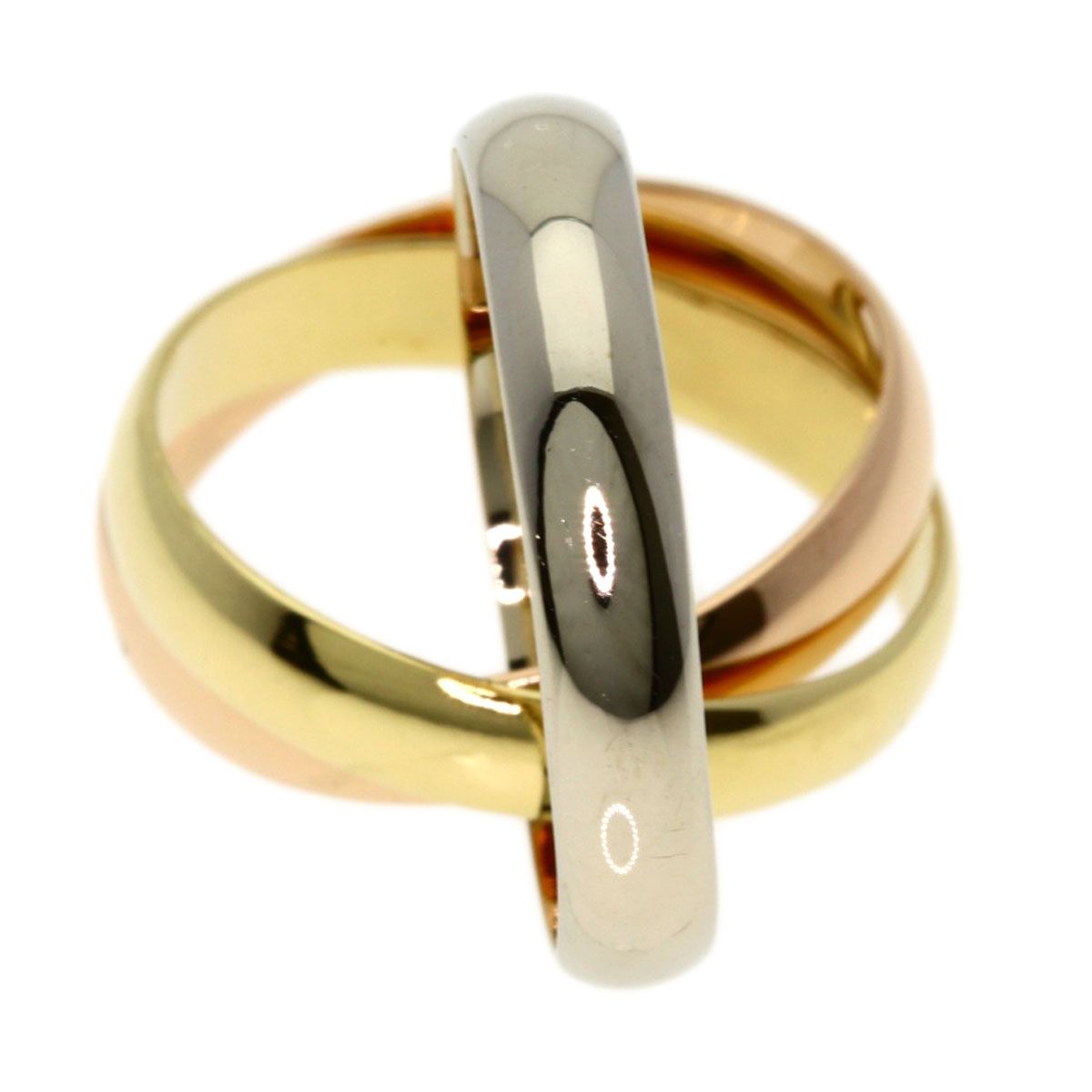 Cartier Trinity 49 Ring 18k Yellow Gold 18k Pink White — view 5