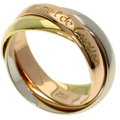 Cartier Trinity 49 Ring 18k Yellow Gold 18k Pink White
