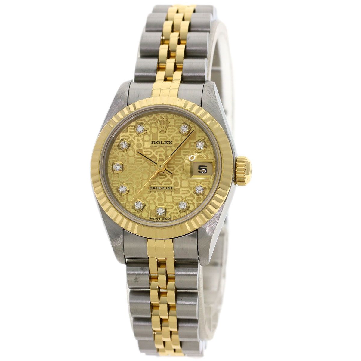 Rolex Datejust Diamond Computer Dial Watch SS Yellow Gold