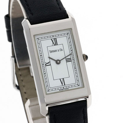 Tiffany & Co Classic Square Watch SS Leather — view 4