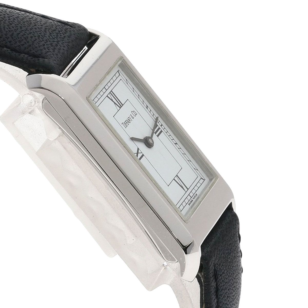 Tiffany & Co Classic Square Watch SS Leather — view 6