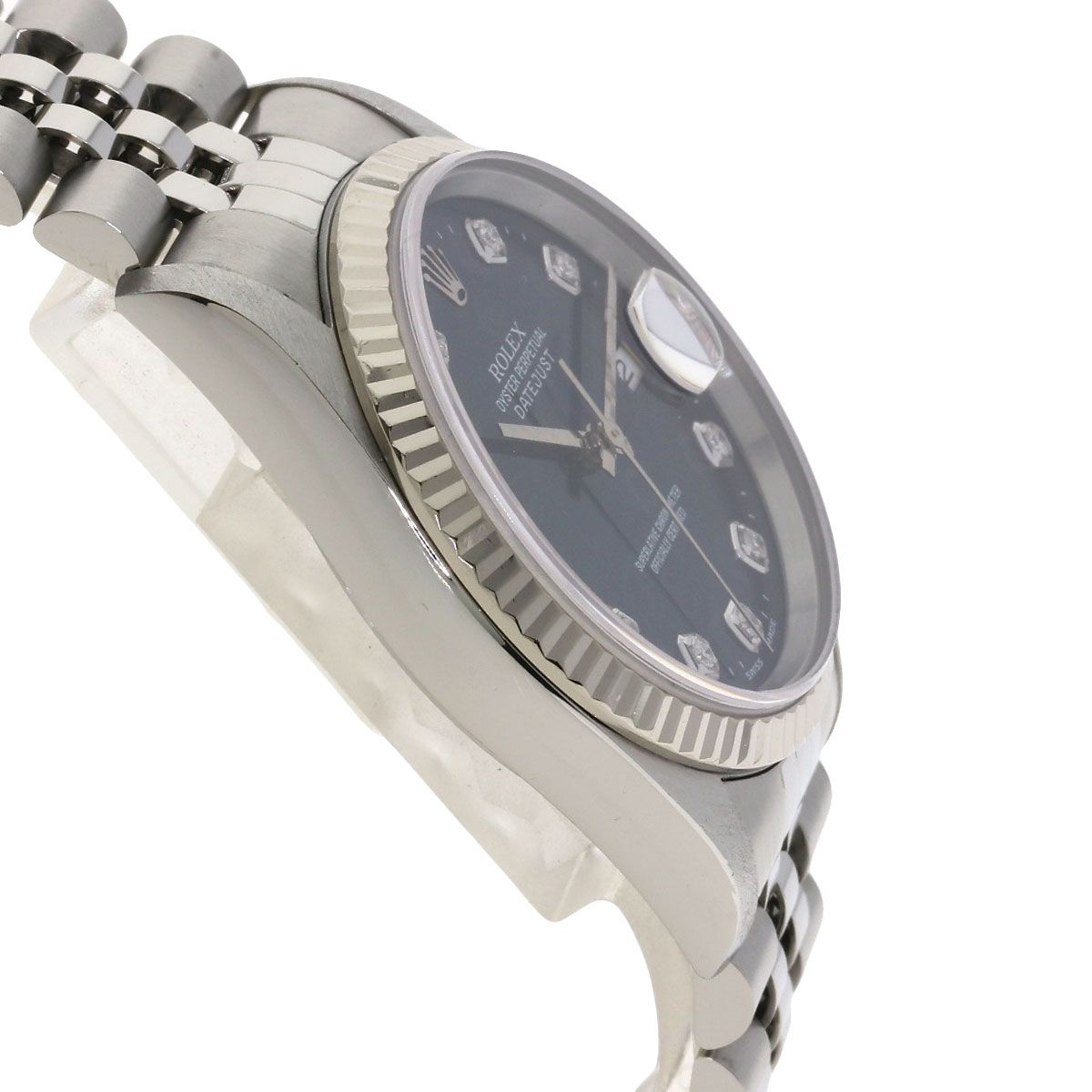 Rolex Datejust Diamond Watch SS 18k White Gold — view 6