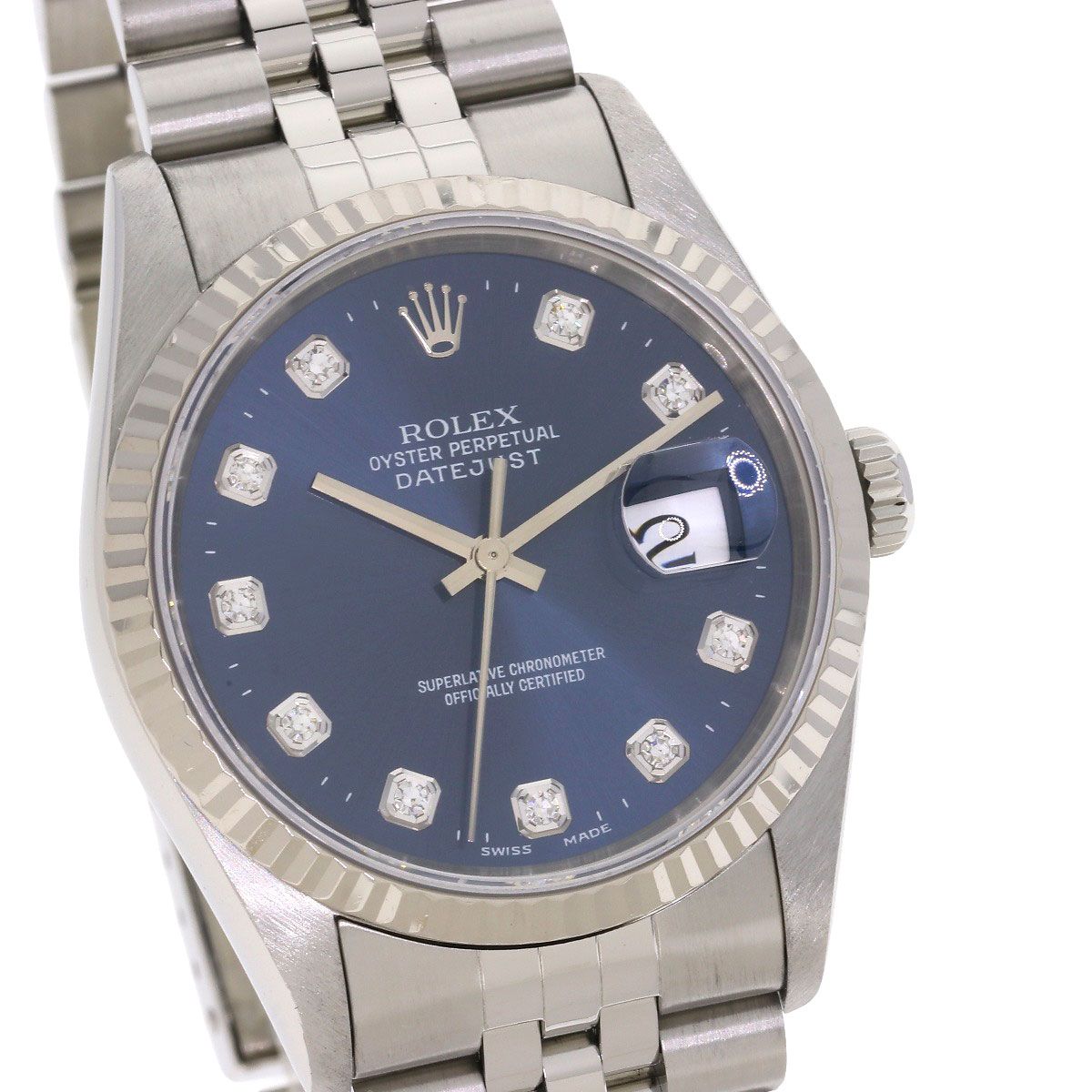Rolex Datejust Diamond Watch SS 18k White Gold — view 4
