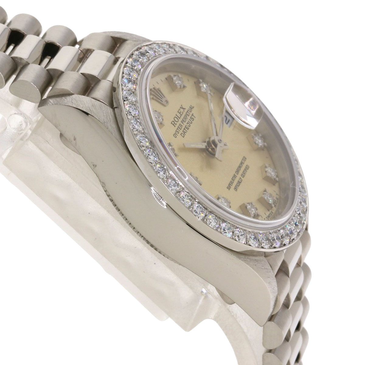 Rolex Datejust Diamond Watch 18k White Gold — view 6