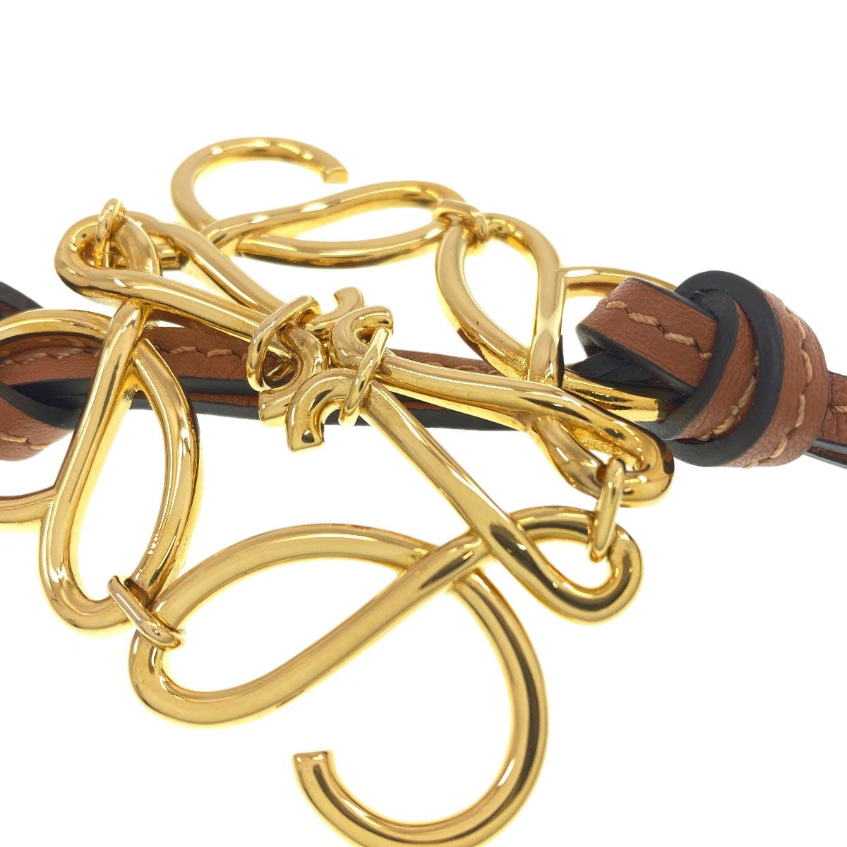Loewe Anagram Key Holder Metal Leather — view 8
