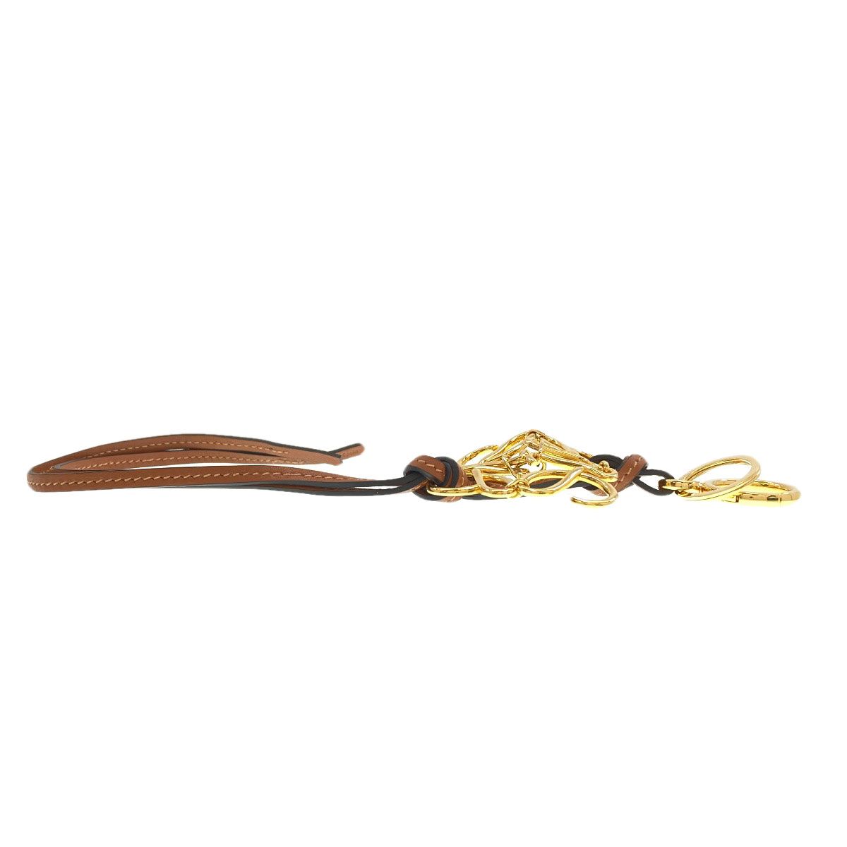 Loewe Anagram Key Holder Metal Leather — view 3