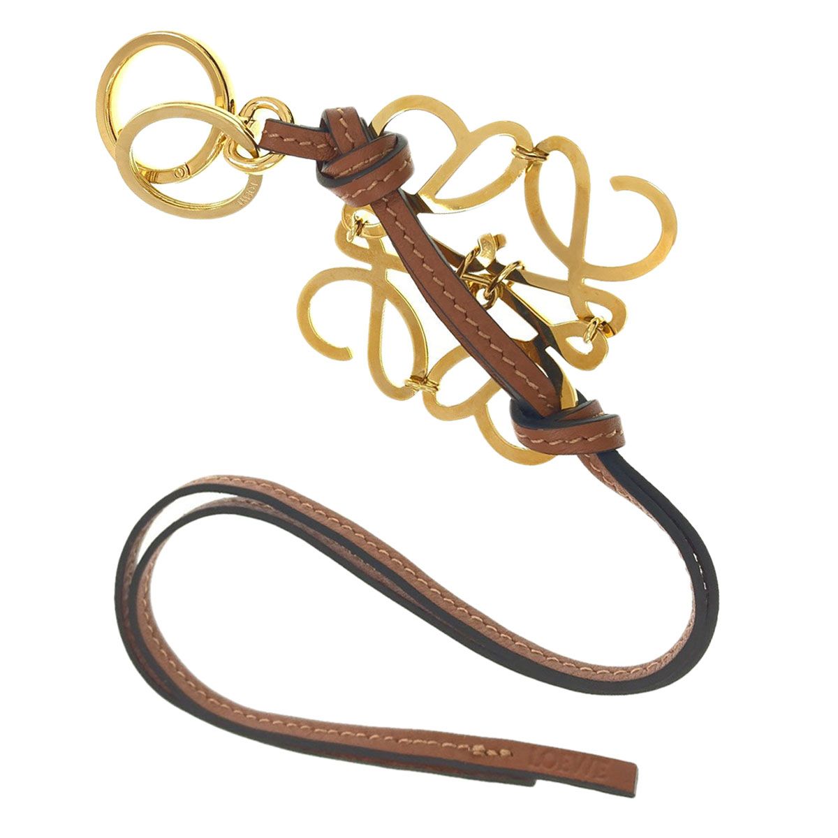 Loewe Anagram Key Holder Metal Leather — view 2