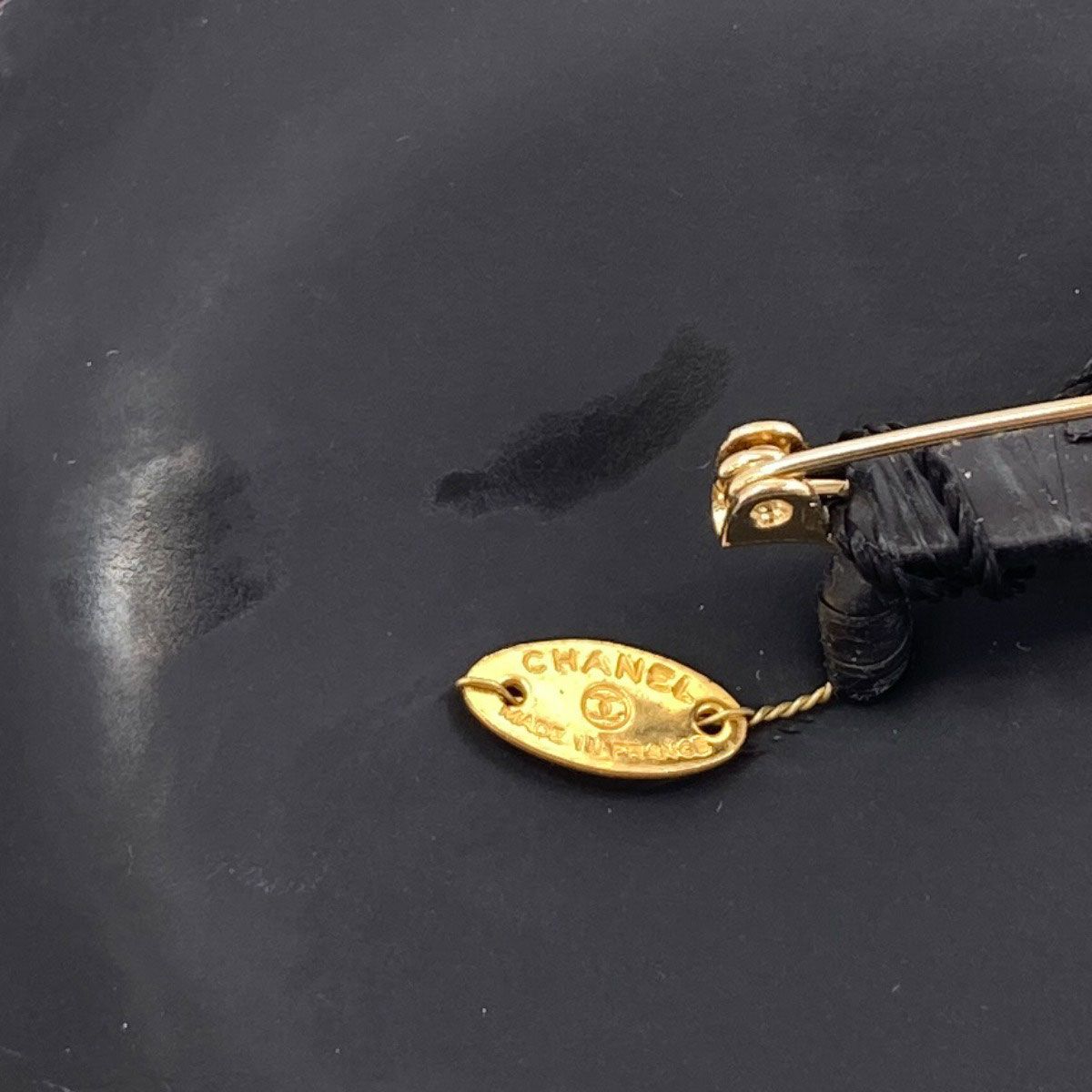Chanel Corsage Camellia Brooch Leather — view 8