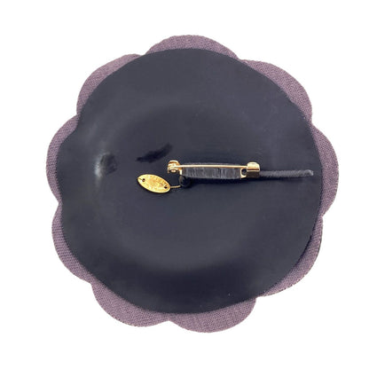 Chanel Corsage Camellia Brooch Leather — view 2
